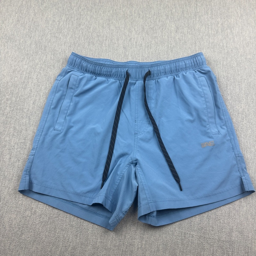 American Eagle Shorts Men Medium Blue 24/7 Hybrid Drawstring Jogging Gym Workout